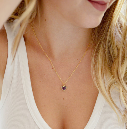 Amethyst Heart Pendant