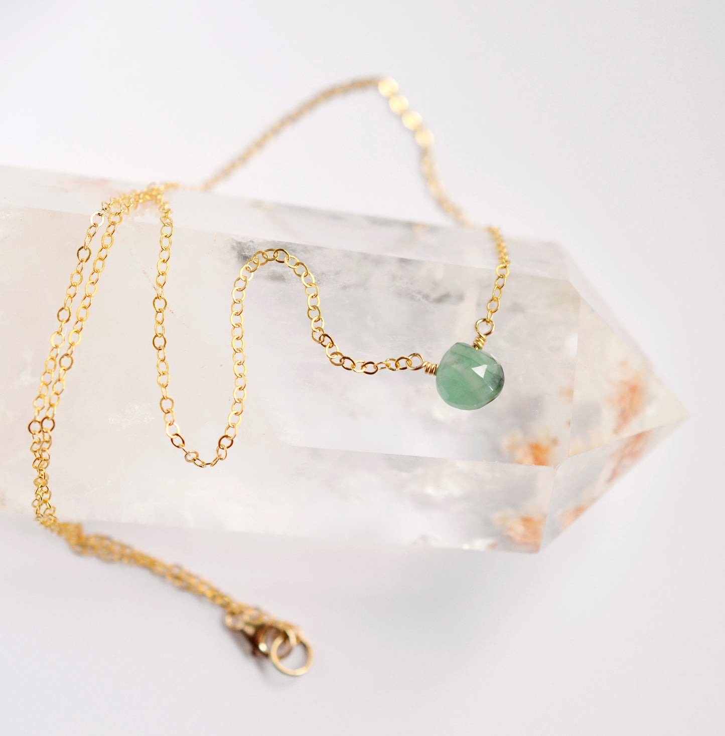 Raw Emerald Necklace