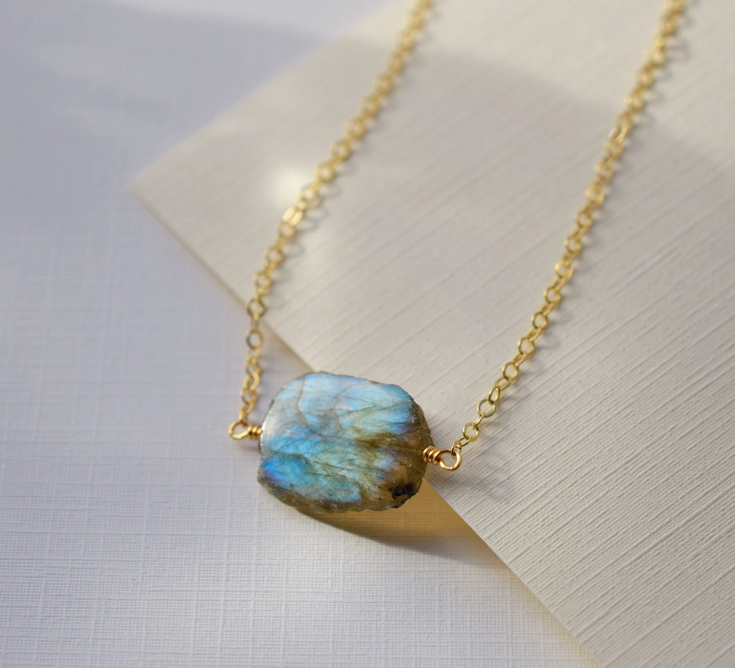 Labradorite Slice Necklace