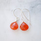 Orange Carnelian Dangle Earrings