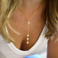 White Freshwater Pearl Y Necklace