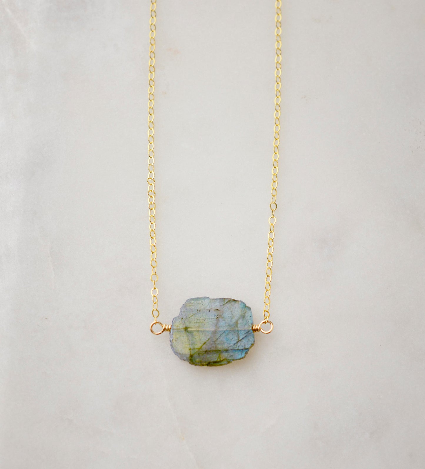 Labradorite Slice Necklace