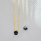 Natural small snowflake obsidian necklace with a gold or silver chain.