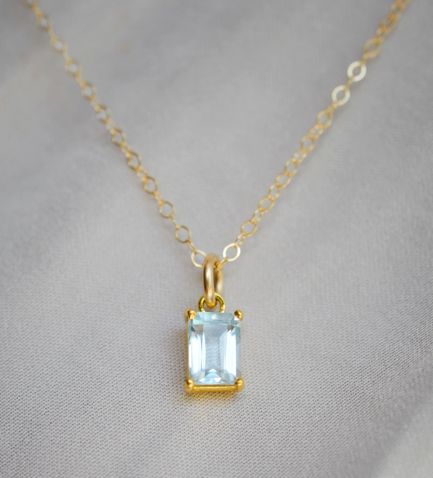 Azura Necklace - Blue Aquamarine