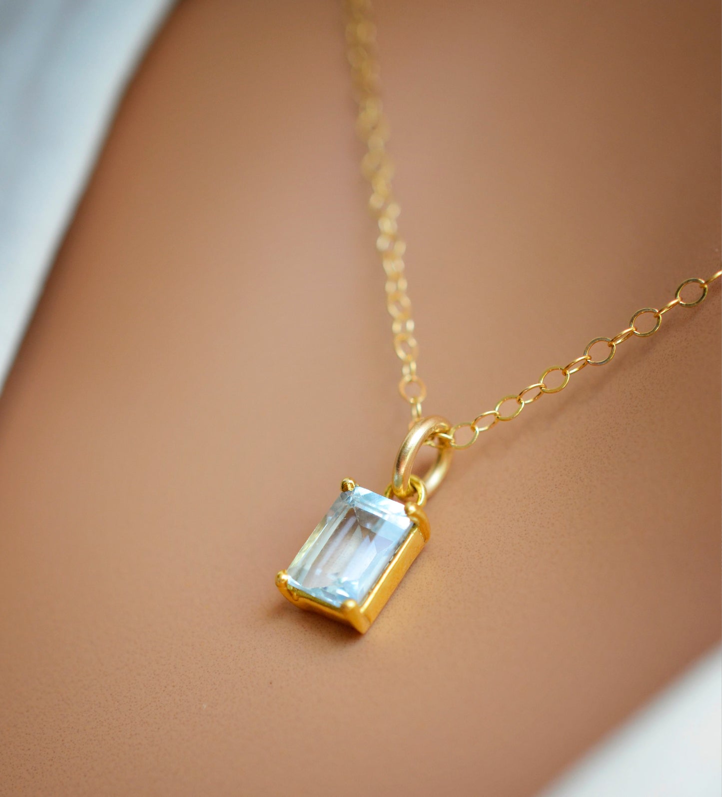 Azura Necklace - Blue Aquamarine