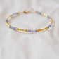 Handmade beaded gemstone crystal bracelet in gold filled or sterling silver. These bracelets feature a gemstone of your choice on a bracelet that can be stacked with others or worn alone. 