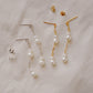 Droplet Pearl Earrings in 14k Gold Filled or Sterling Silver