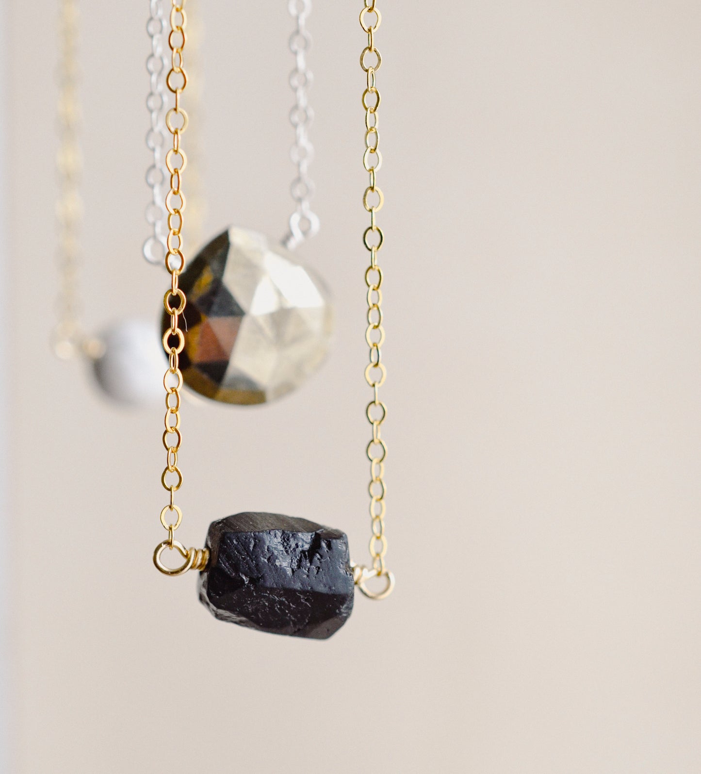Raw Black Tourmaline Necklace