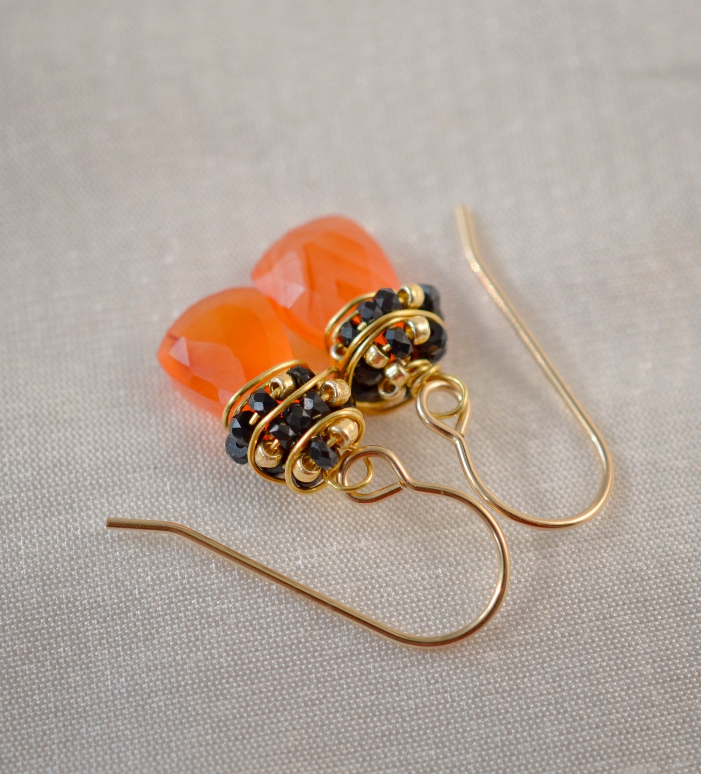 Carnelian and Onyx Earrings