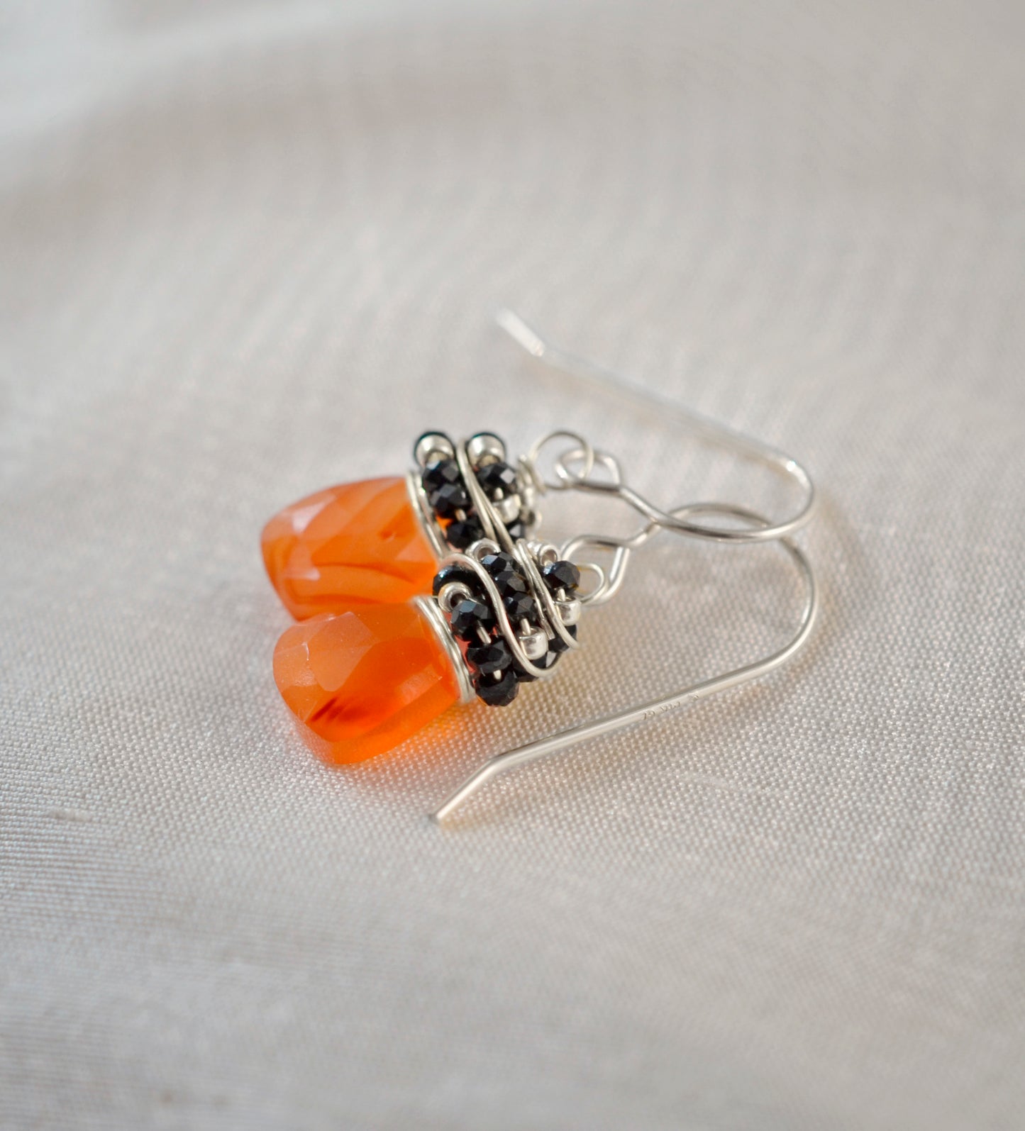 Carnelian and Onyx Earrings