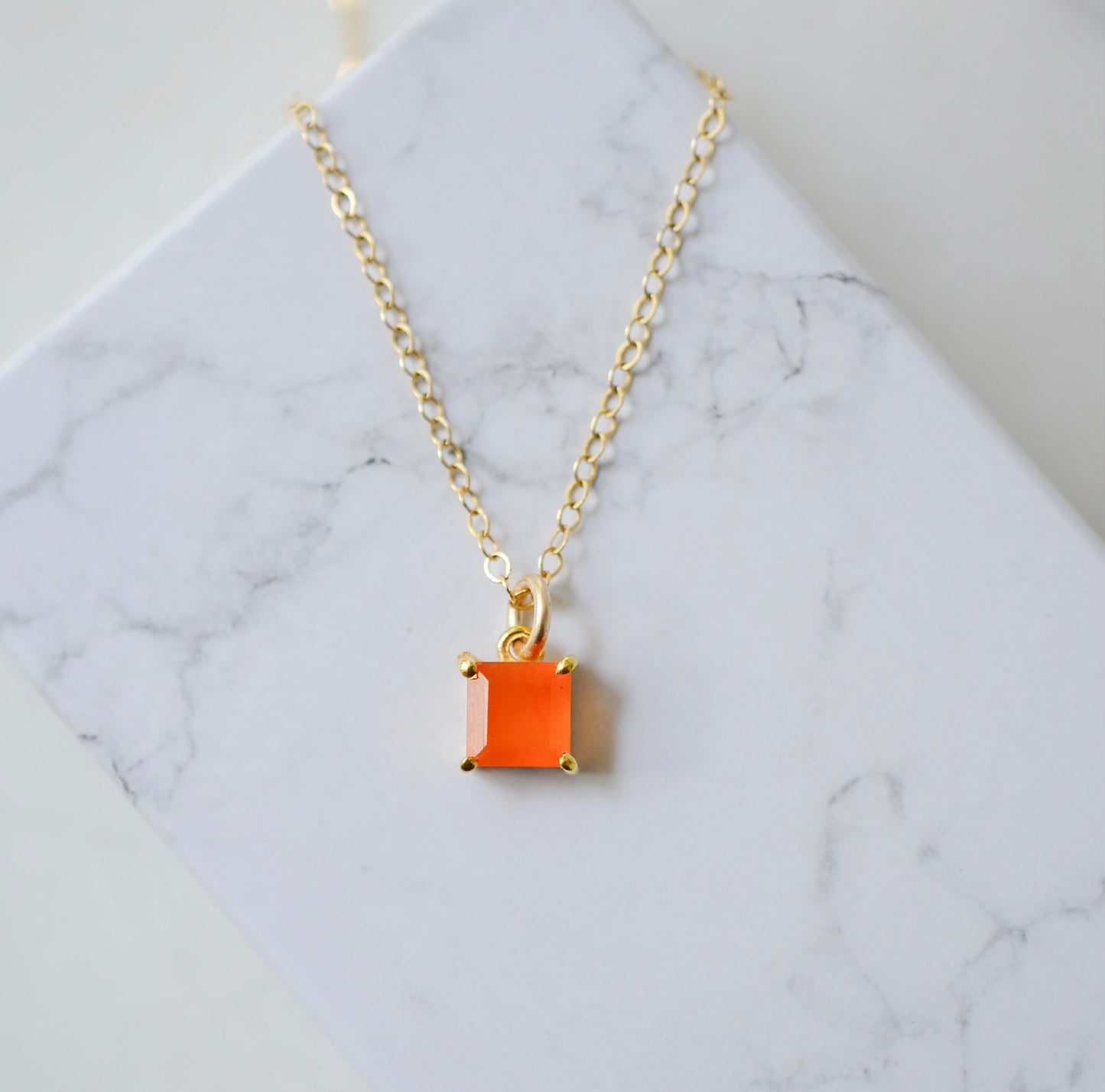 Sienna Necklace: Carnelian