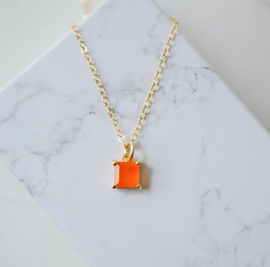 Sienna Necklace: Carnelian