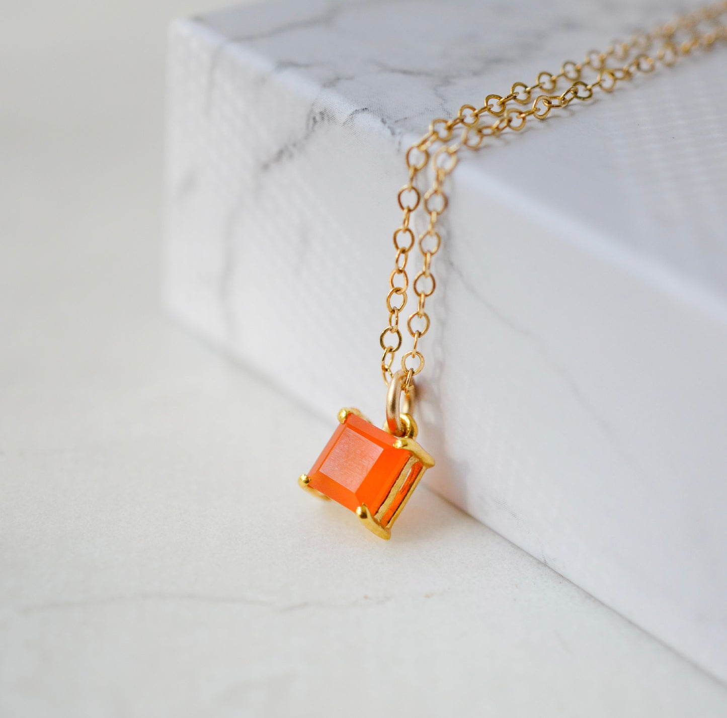 Sienna Necklace: Carnelian