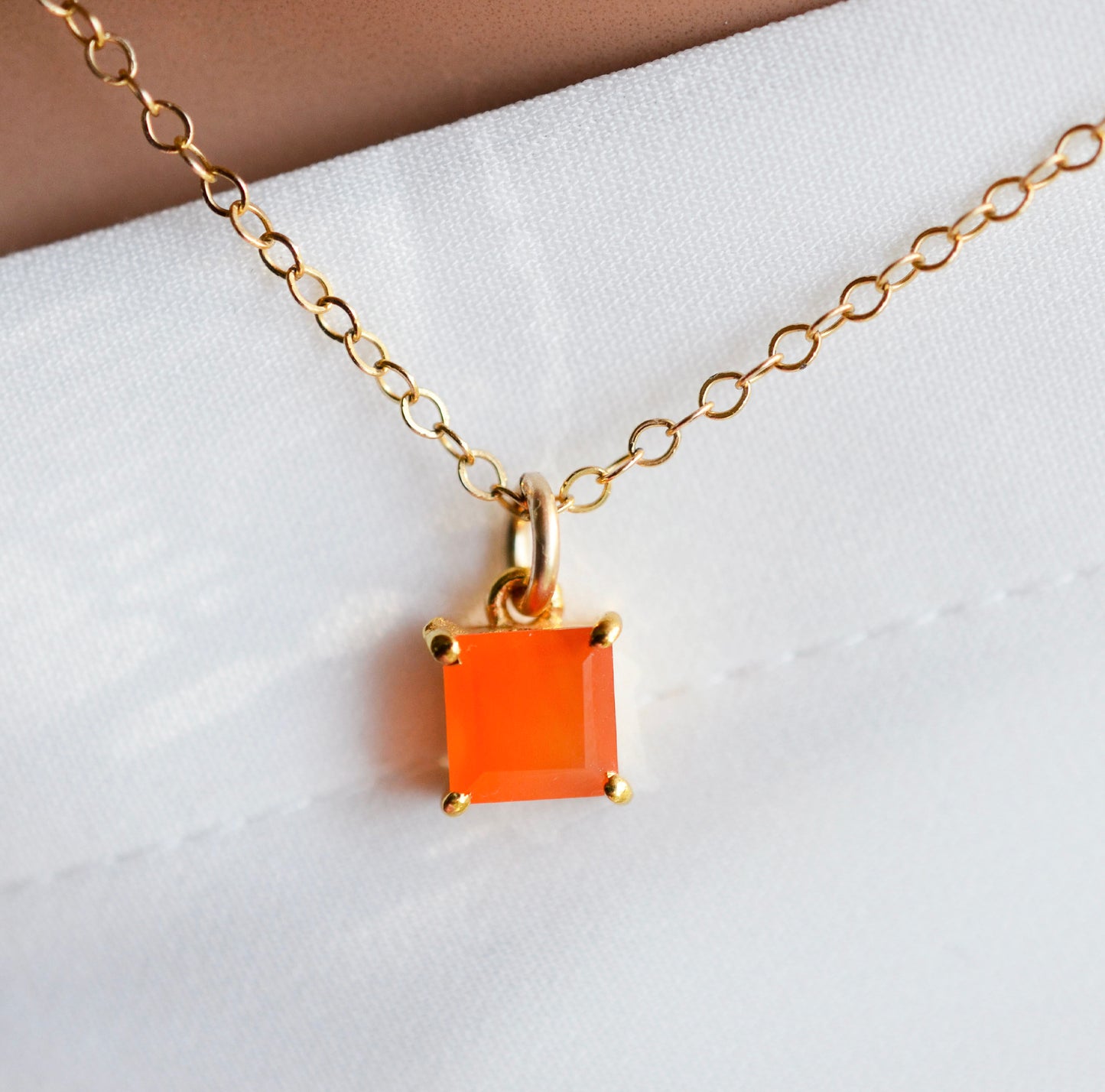 Sienna Necklace: Carnelian