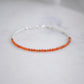 Natural Orange Carnelian Beaded Bracelet
