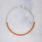 Natural Orange Carnelian Beaded Bracelet