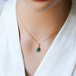 Mia Necklace - Raw Emerald 14k Gold Filled
