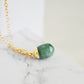 Mia Necklace - Raw Emerald 14k Gold Filled