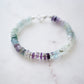 Natural Multi Color Fluorite Gemstone Bracelet