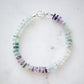 Natural Multi Color Fluorite Gemstone Bracelet
