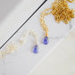 Tiny Tanzanite Droplet Necklace
