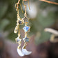 Stargazer Moon Earrings - Labradorite & Moonstone