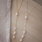 White Freshwater Pearl Y Necklace