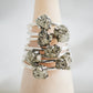 Raw Pyrite Cluster Ring in Sterling Silver