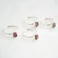 Raw Watermelon Tourmaline Ring in Sterling Silver