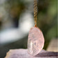Raw Rose Quartz Crystal Necklace