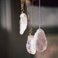 Raw Rose Quartz Crystal Necklace