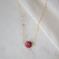Raw Ruby Necklace in Sterling Silver or 14k Gold Filled