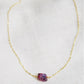Raw Ruby Necklace in Sterling Silver or 14k Gold Filled