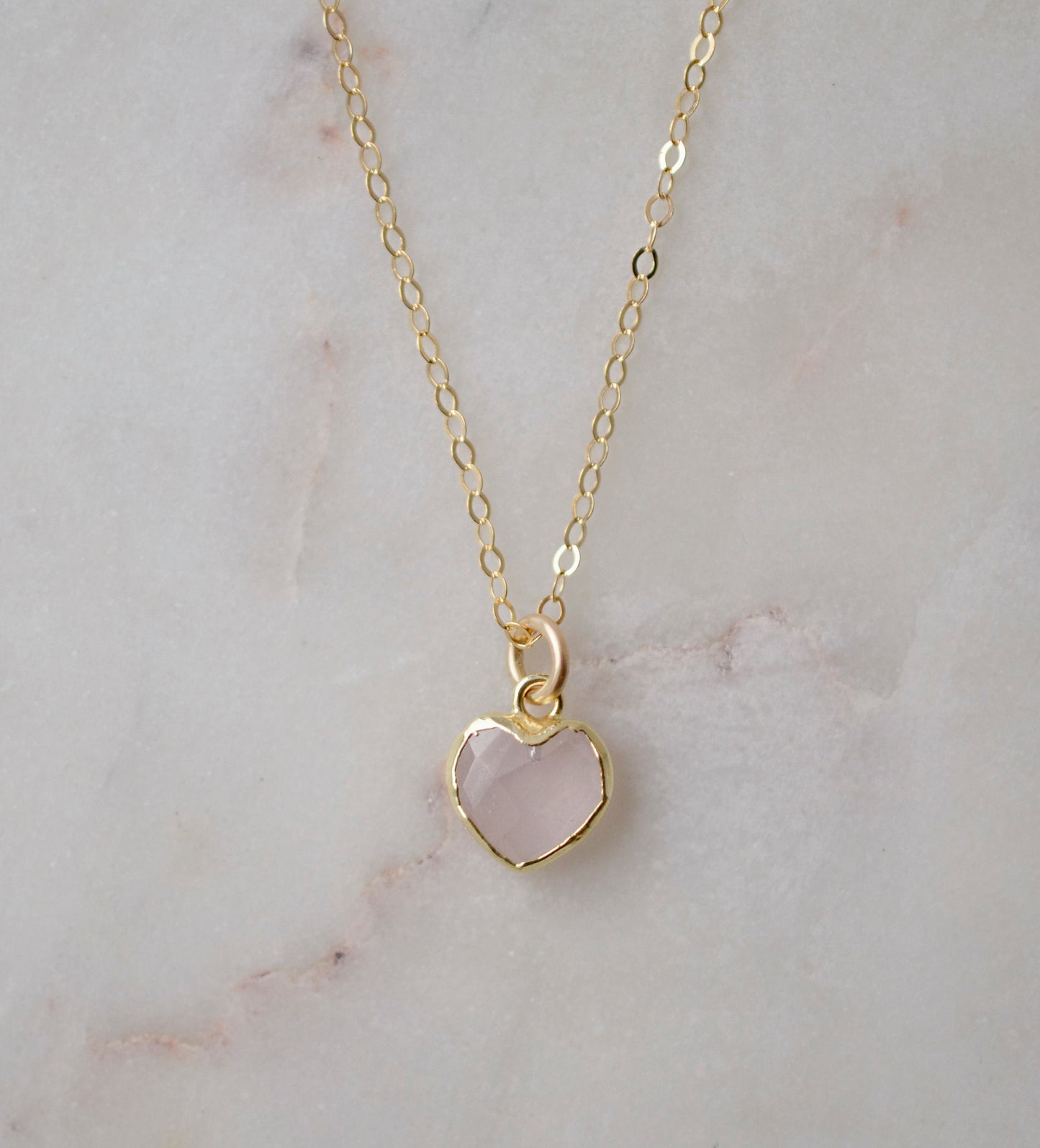 Heart Pendant: Rose Quartz