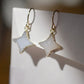North Star Earrings - Quartz Druzy