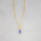 Tiny Tanzanite Droplet Necklace