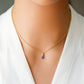 Tiny Tanzanite Droplet Necklace