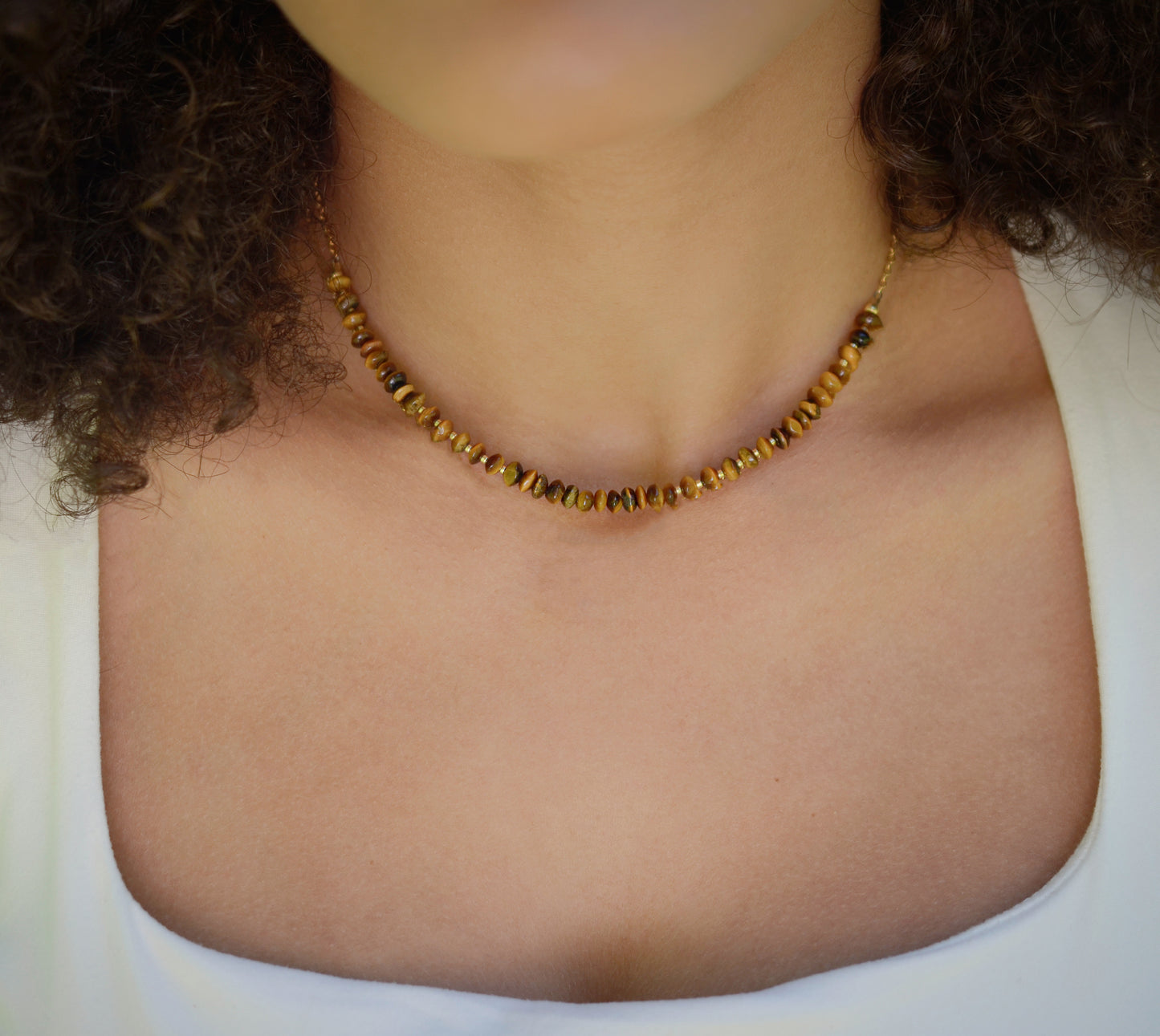 Beaded Tiger Eye Necklace