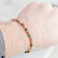 Watermelon Tourmaline beaded bracelet with 4mm stones. Modeled image. 