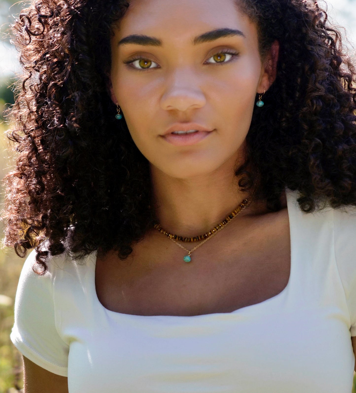 Beaded Tiger Eye Necklace