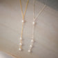 White Freshwater Pearl Y Necklace