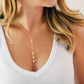 White Freshwater Pearl Y Necklace