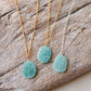 Amazonite Necklace, Raw Natural Amazonite Pendant, Amazonite Jewelry, Blue Gemstone, Sterling Silver or Gold Filled