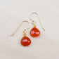 Orange Carnelian Dangle Earrings