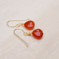 Orange Carnelian Dangle Earrings