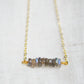 Natural Labradorite Bar Necklace