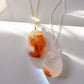 Lepidocrosite Quartz Necklace Teardrop Pendant
