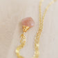 Peach Sunstone Necklace - 14k Gold Fill or Sterling Silver - Natural Sunstone - Wire Wrapped Gemstone Pendant - Peach Wedding Jewelry