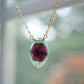 Natural Ruby in Green Kyanite Necklace