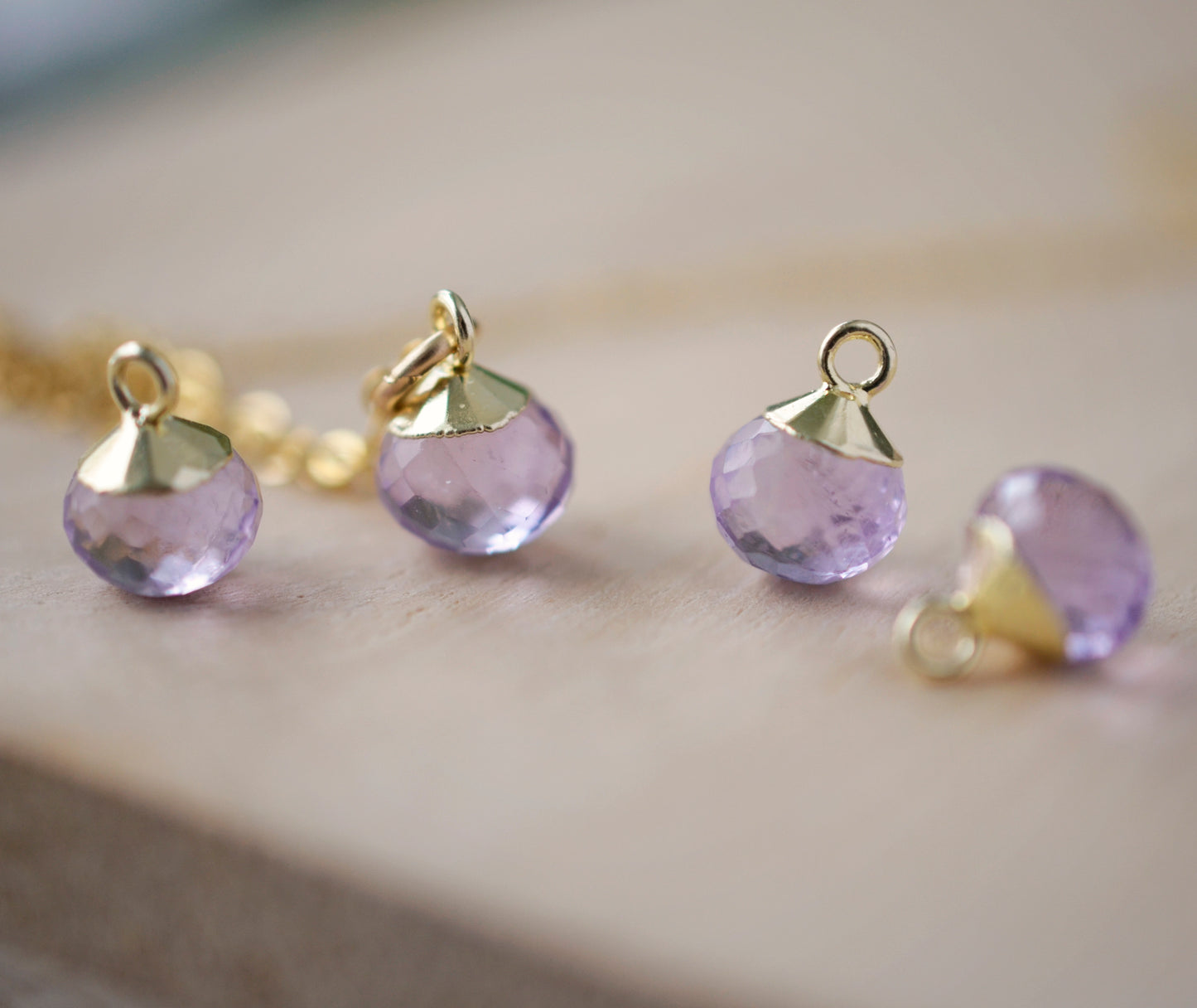 Amethyst Droplet Necklace